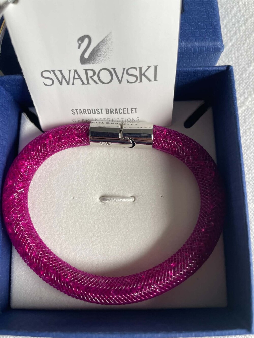 Swarovski Fuchsia Stardust Mesh Bracelet